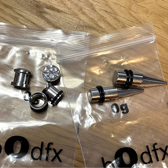 0g Gauge Steel Gemstone Tunnel Taper stretcher Plug Bundle Bodfx - Picture 1 of 1